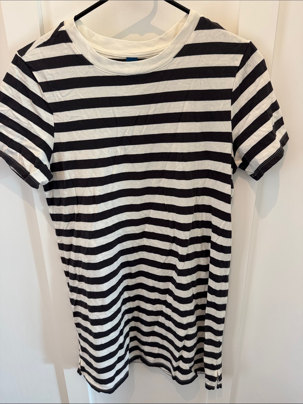 Old Navy Black and White Striped Mini Dress